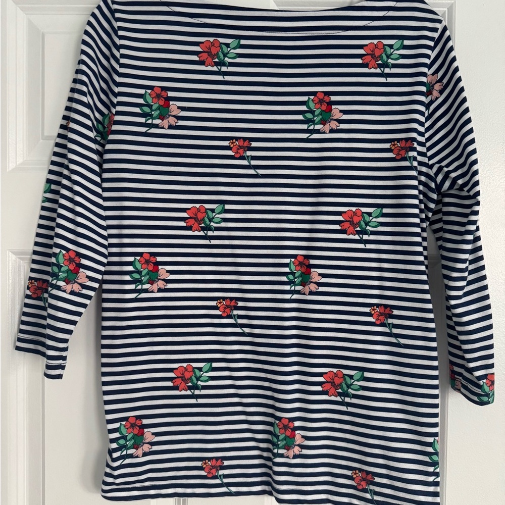 Striped Floral Women's Top